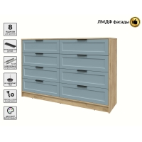 Kомод Тренд КТ-К157 (Дуб золотой ЛДСП/ Океан ЛМДФ) Ш1565 В1020 Г451